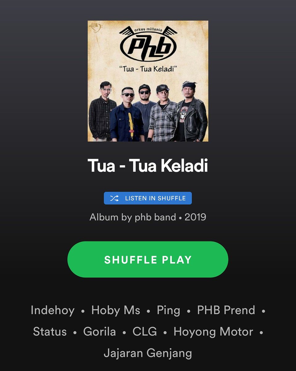 YogaPHB's tweet photo. Udah ada di Spotify ya album baru @ORKES_PHB... Cuma si sepotipay salah nulis, harusnya TUA TUA KELEDAI... malah keladi...
Silahkan nikmati hidangan musik ala kadarnya.. https://t.co/4uk6HDtirS
