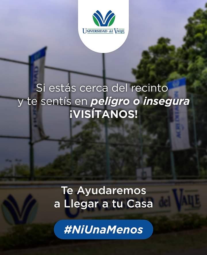 Univalle_Nic's tweet photo. UNIVALLE se suma a la campaña "Ni una menos" como refugio a mujeres que puedan ser víctimas de violencia o acoso. #NiunaMenos https://t.co/HYPTSVtsOV