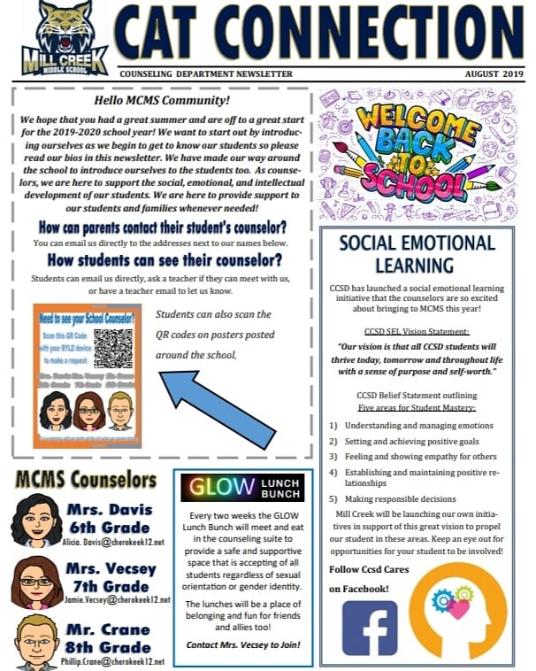 mcms_ptsa's tweet photo. From Mill Creek Middle School Counselors #catconnection 🐾🤝 https://t.co/zDuFiikDV8