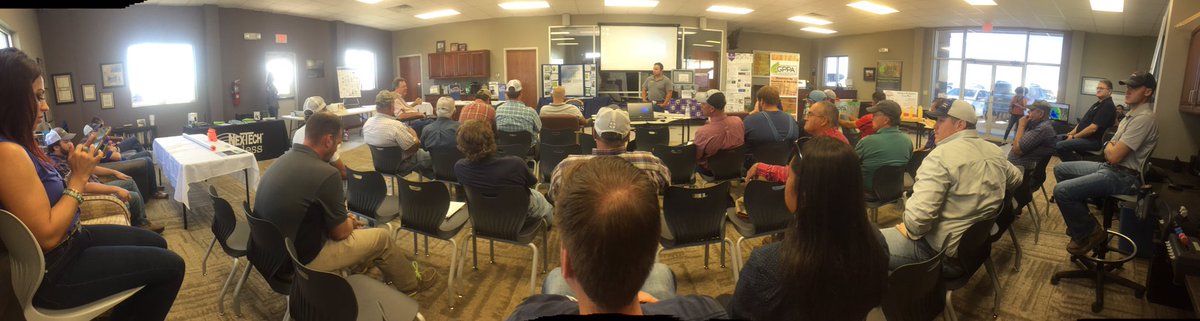 kswateroffice's tweet photo. Today we heard from 2 #WaterTechFarm producers; Long Farm &amp; Circle C Farms. 
Thank you to our sponsors;  @AquaSpy #AutonomousPivot  @CeresImaging @ilsbeef @kscorn @KSFarmBureau  @KStateRschExtn #LeeWheelerConsulting @nature_kansas @PhytechUSA @TerrAvion @trellis_inc #WaterPACK https://t.co/Ds7VryyFrM