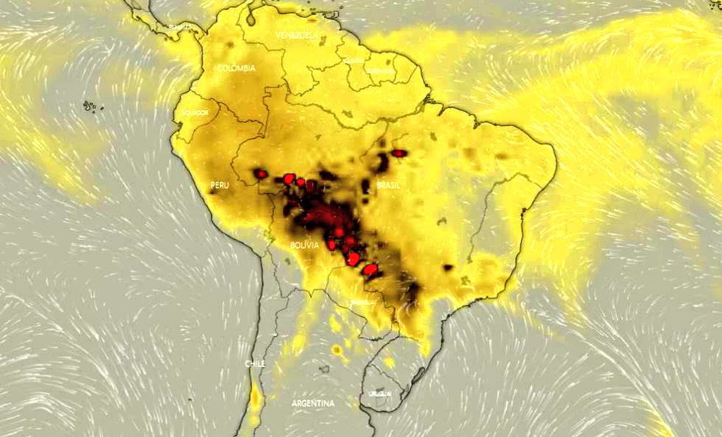 deric_tv's tweet photo. Over 1000KM² of the Amazon Forest has burnt to the ground in the last 8 days.Completely out of control. The rainforest provides more than 20% of the WORLD'S OXYGEN. Zero international coverage

Source @tatiweb #ClimateEmergency #AmazonFire #AmazonRainforest #ClimateChange #Brazil https://t.co/z0HXspjPqs