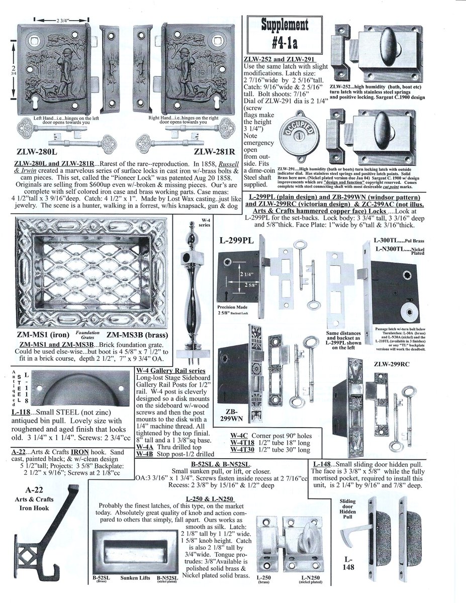 VintageHW's tweet photo. #VintageHardware 

Link - https://t.co/vDn7VnImO3 

Taken from our original catalog, you can use these item numbers with our website to search for the hardware you need. Please contact us directly if you have any questions. https://t.co/ucRJ1xufRV