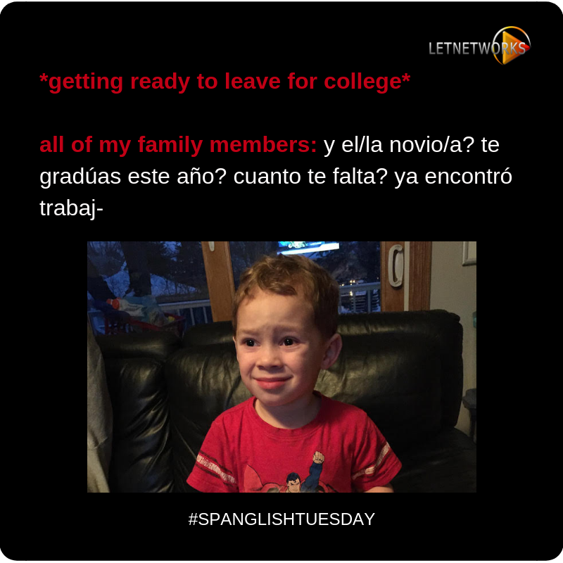 Happy new school year to everyone going back to class!

Translation: found a boy/girlfriend yet? are you graduating this yea? how much do you have left? have you found a job ye-

#spanglishtuesday #backtoschool #latinomemes #dmv #college #highschool #dmv #latinoparents #funny