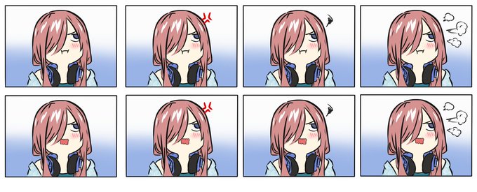 べるぬいさんがTwitterに投稿した中野三玖(五等分の花嫁)のイラスト。