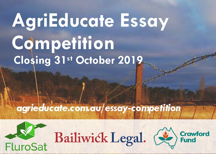 Are you a tertiary student? Do you have an idea for #sustainable agriculture and improved practices? Well get writing and enter the @AgriEducate Essay Competition! Just another great opportunity from the @AgriEducate team. 👍

Find out more here: agrieducate.com.au/essay-competit…