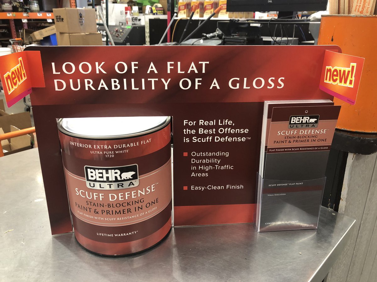Did your grandfather, designer, neighbor or painter tell you that you must use a satin or semi-gloss sheen in a high traffic area? Not anymore! Introducing our NEW BEHR “Scuff Defense” interior paint to the HD Columbus, OH market. Durability of a gloss in a flat sheen 🔥🔥🔥