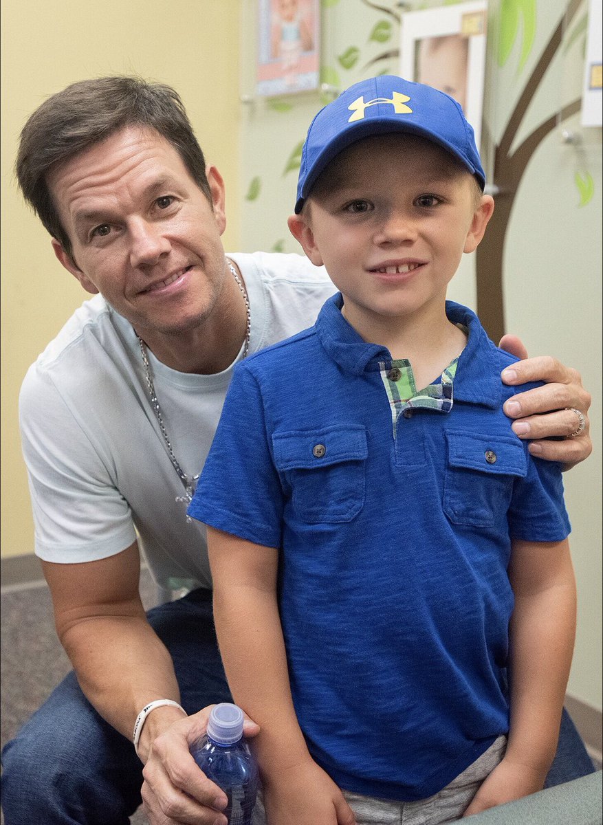 markwahlberg's tweet photo. Paul and I spent yesterday with some very inspiring young people, including Transformers superfan Hudson, whose cancer is thankfully in remission. Grateful to the doctors and staff at @BeaumontHealth for their incredible work to help these special kids and their families. ❤️🙏❤️ https://t.co/NV5sdPZYat