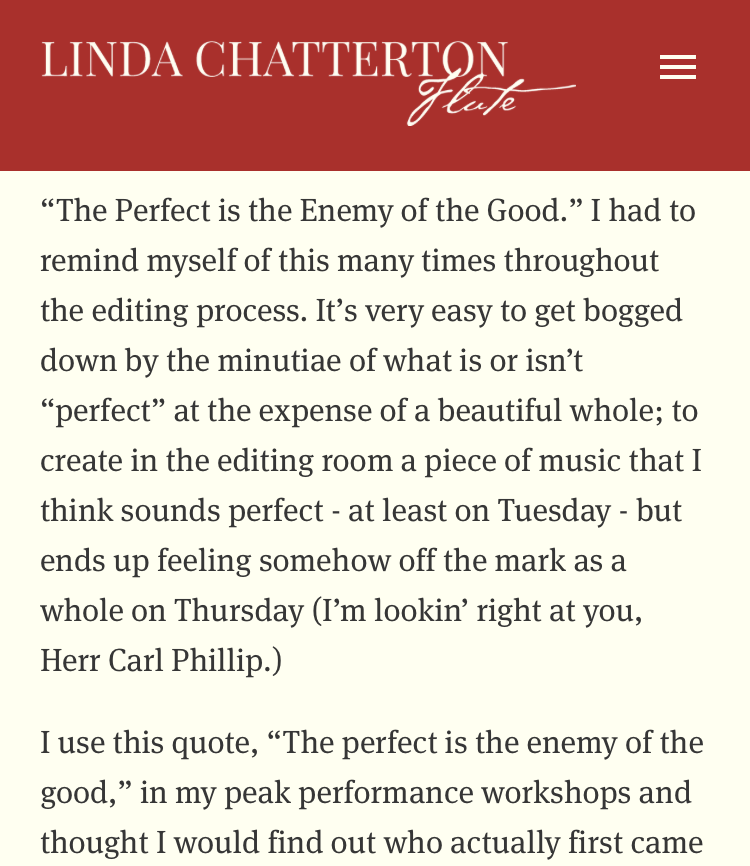 New blog post on perfectionism and being "right" lindachatterton.com/blog/2019/8/19…