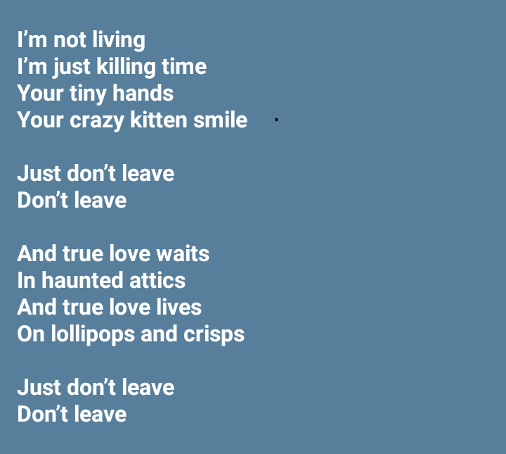 Radiohead - True Love Waits  Radiohead lyrics, True love waits, Lyrics