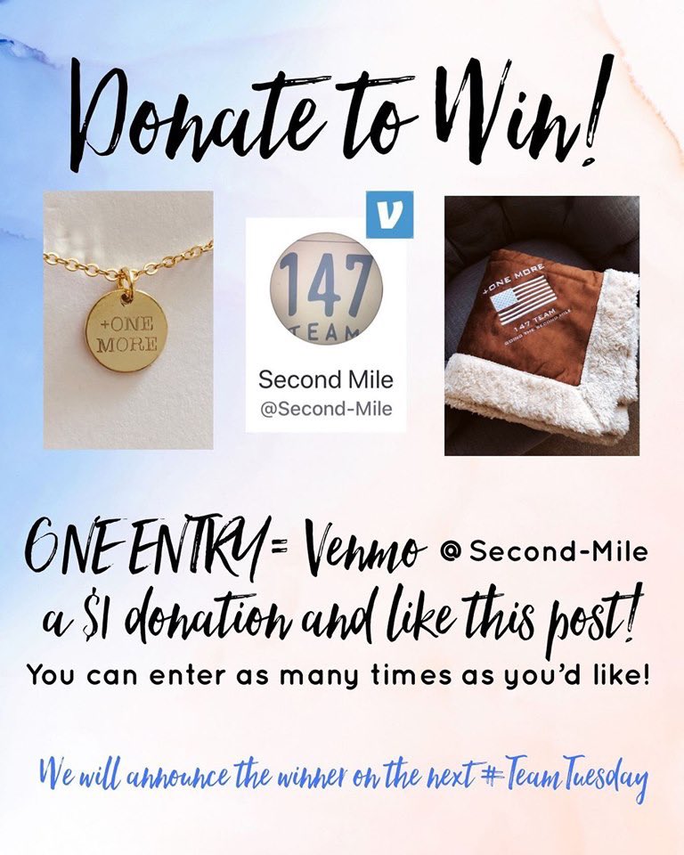 147Team's tweet photo. Thanks @mroyce8 for creating this awesome giveaway. Good luck to all who enter! Venmo: @Second-Mile 🍀💙 https://t.co/WSwPyrX0hE