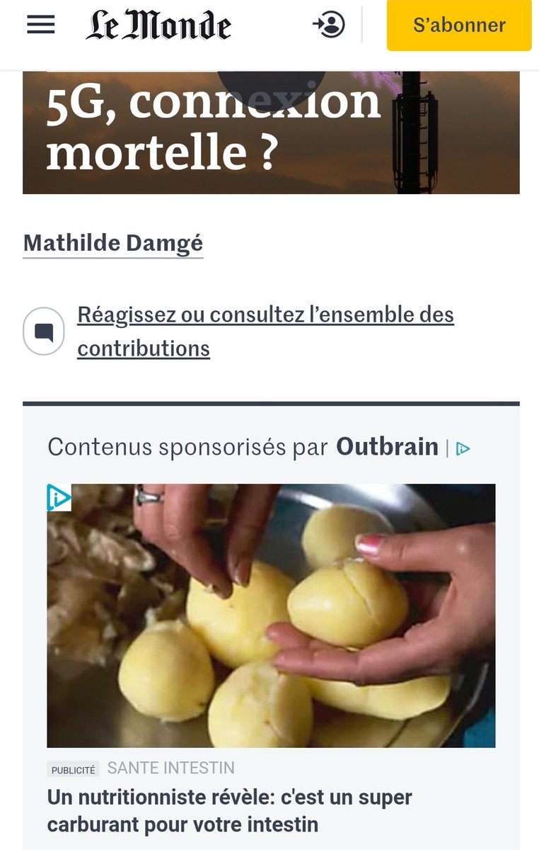 Lire un article de  @dathilde sur les ondes pour avoir automatiquement une publicité pour le produit d'une personne qui "alerte" sur les dangers du wifi, linky (entre autres) vous avouerez que c'est gênant non  @decodeurs ?!?