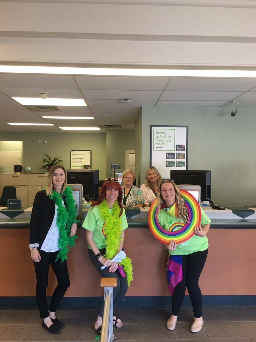 Great day to pump everyone up for our amazing TD pride events! Don’t forget to register for pride block party and pride parade!! <a href="/KarasWright/">Karas Wright</a> @Sidney_Ottmann <a href="/SaamanthaMariie/">Samantha Smith</a>