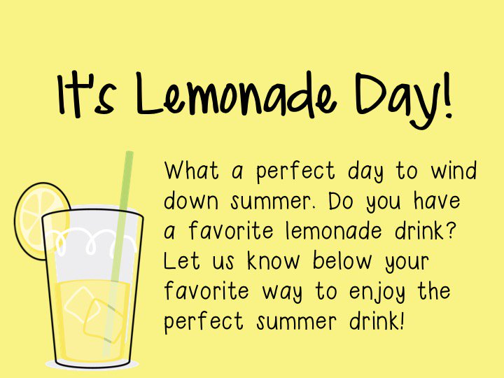 TheColeTeamSWFL's tweet photo. What is your favorite way to enjoy lemonade? Ours is frozen lemonade.
#lemonade #drink #frozenlemonade #thecoleteam #florida #sunshine #southflorida #summer #favorite #southflorida #swfl #swfleats #capecoral #fortmyers #realtor #poll #question #answer #day #tuesday https://t.co/g7YRWO2dgm