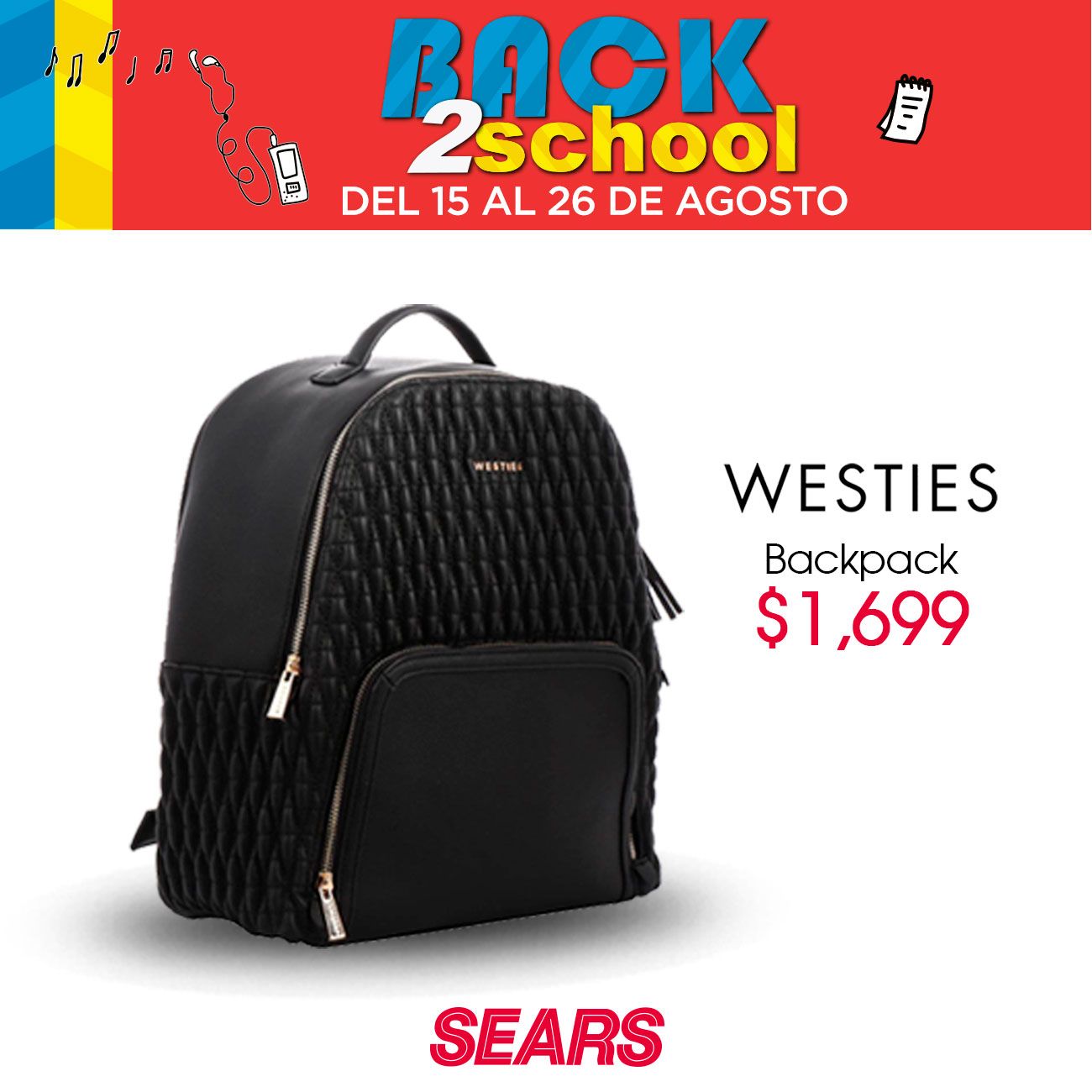 Sears backpacks top