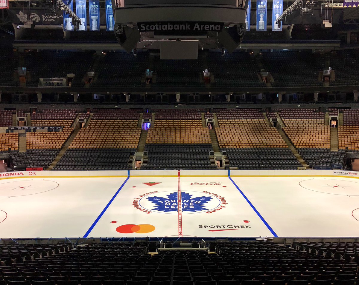 Scotiabank Arena in Toronto, Ontario, CA. Home of the Toronto Maple Leafs.