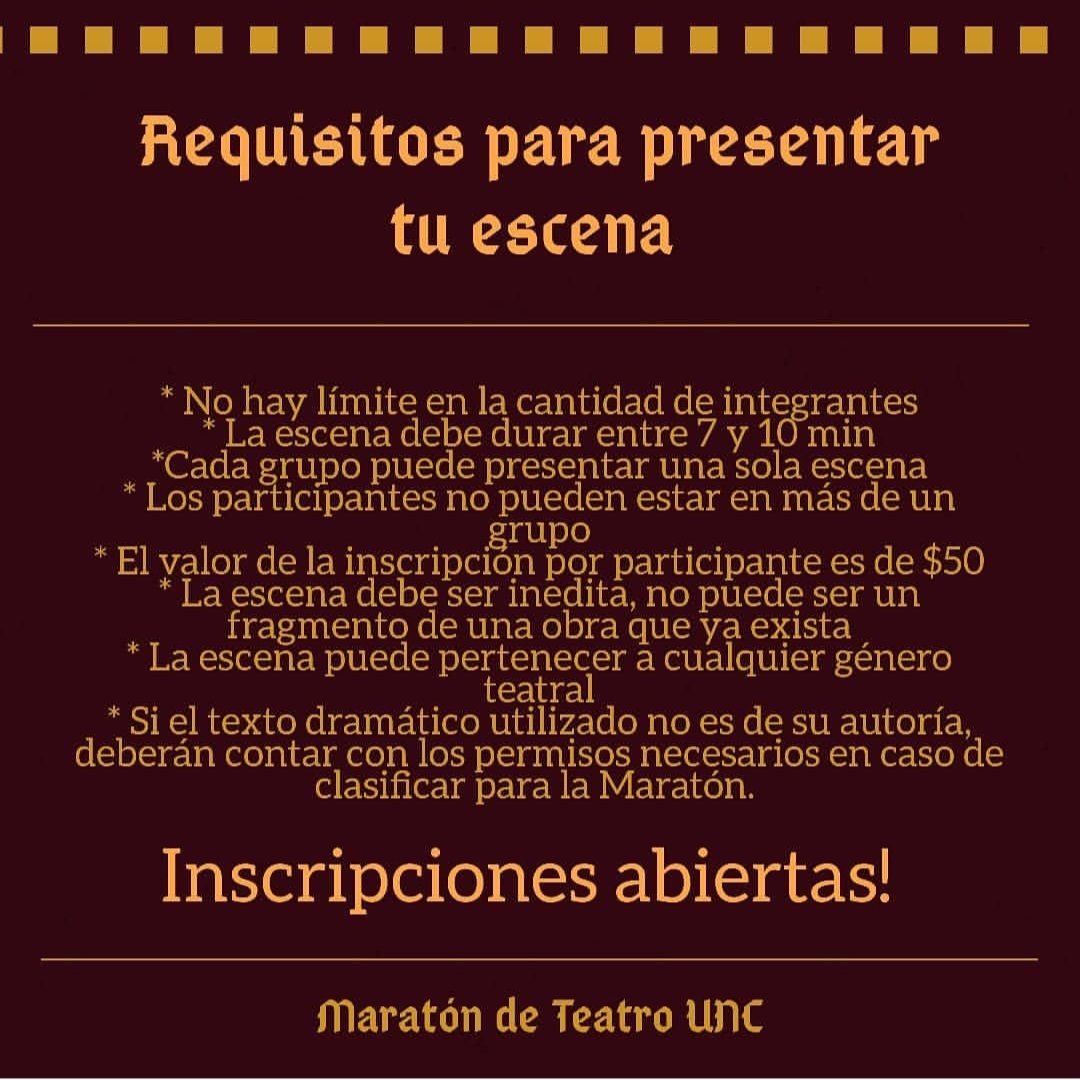 💡Se viene una nueva edición de la "Maratón de teatro"! 🎭❤