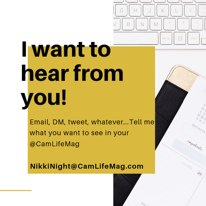 Nikki_Night's tweet photo. 🌈SEXY ANNOUNCEMENT!🥳🙌

I'm your official bb at Cam Life Magazine!🥒💦
👯‍♀️I want CamLifeMag to be ours👯‍♂️

~Coaching
~Cam lifestyle
~Sexual health 
~Celebrating the crazy fun shit that happens online.

Download the free IPhone app (Android coming soon)
https://t.co/PBt4Pz2kJg https://t.co/sLLySLHTBL