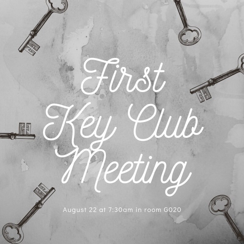 OzarkKeyClub's tweet photo. The first Key Club Meeting of the year will be August 22nd at 7:30am in Mrs. Floyd’s room G020. We to see you there! 😊 #ohsroar #ohsleads #service https://t.co/DcFOiC83NP