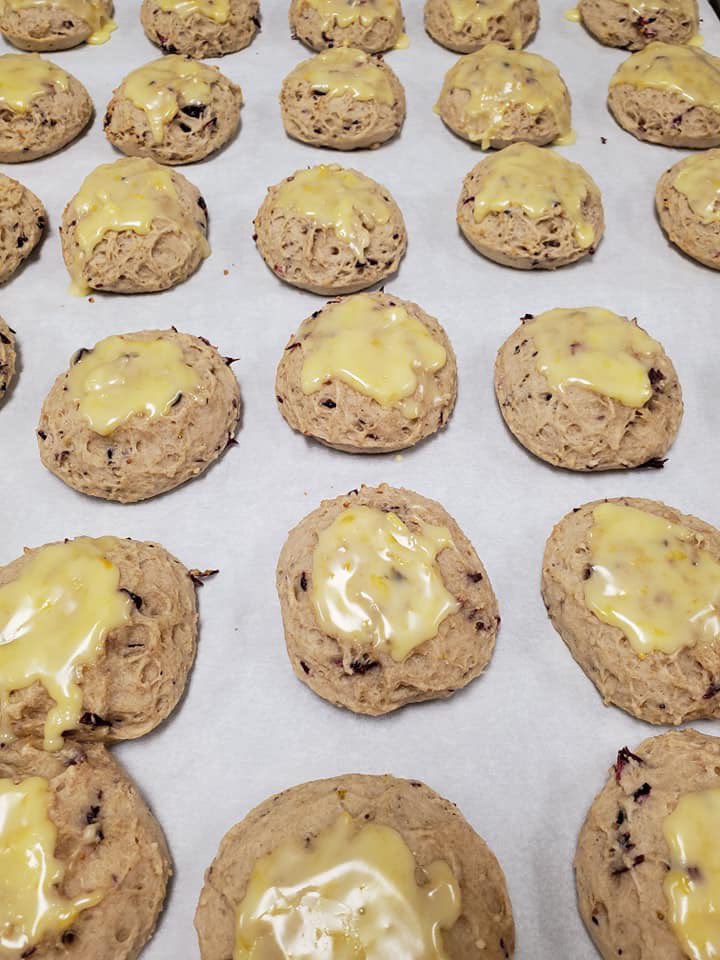 LCPSCafe's tweet photo. Scones anyone? We are pleased to announce our new pumpkin and cranberry orange scones are making their way onto the #LCPSBreakfast menu in September! #lcps20 https://t.co/fcNFBgA3tj
