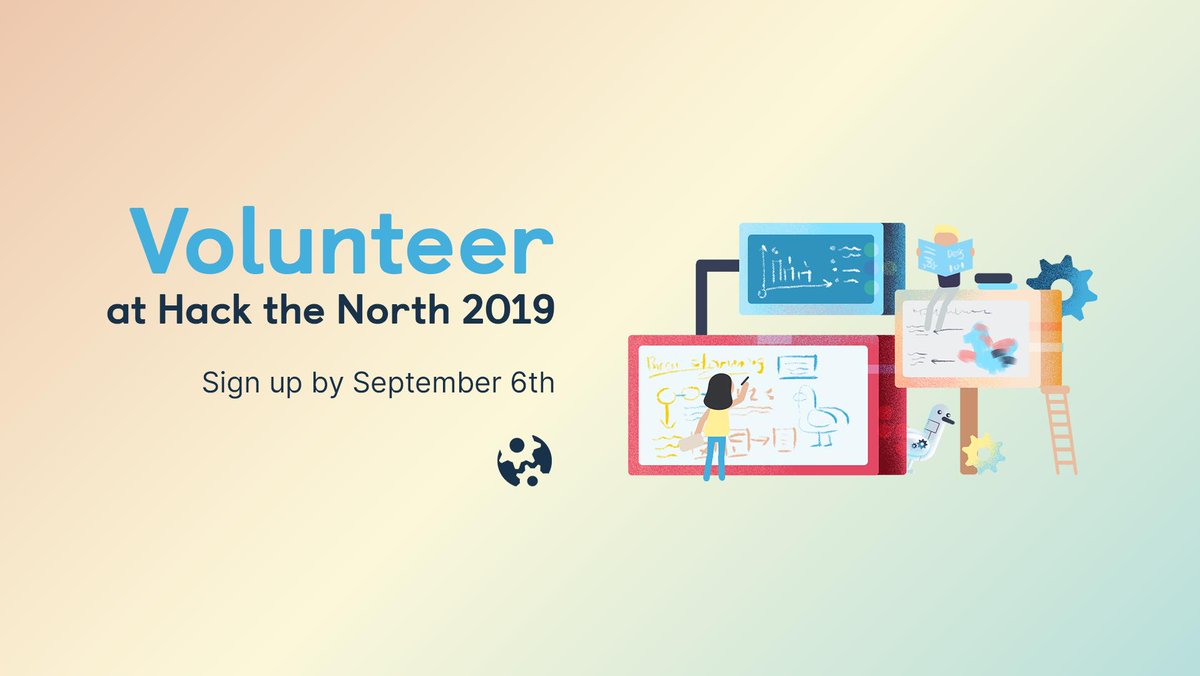 HackTheNorth's tweet photo. Help the Hack the North team as a volunteer! Meet great people and help build #YourHackTheNorth
Deadline: Friday September 6th, 2019 11:59pm EDT
Sign up here:
https://t.co/BXiwIeN61V https://t.co/bQYQAMwk25