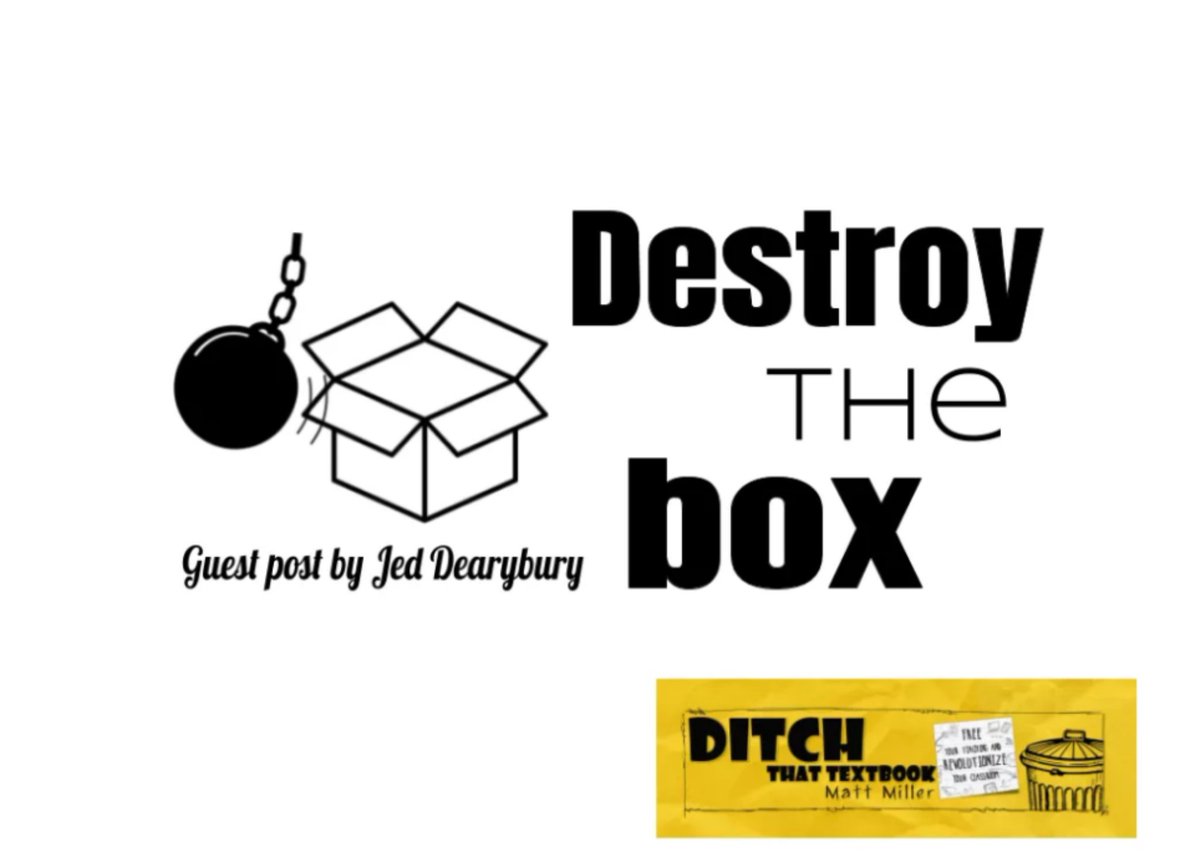 DitchThatTxtbk's tweet photo. Don’t just teach outside of the box 📦 destroy 💥 it altogether!
Let’s throw away the textbooks for hands-on, engaging, creative, arts-infused lessons.
Here’s how ⬇️
Destroy the box by @mrdearybury
https://t.co/LwjyKVOCiK via @jmattmiller #ditchbook #destroytheboxchallenge https://t.co/BF4RIFjTEb