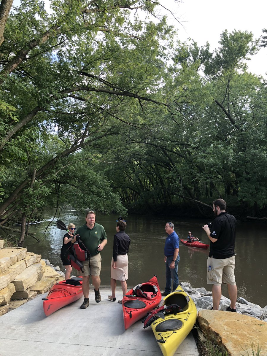 Today is the inaugural launch and Riverfront Reception for a new carry-down access site on Beaver Creek in Johnston. This is the first of the 86 planned sites of improvement throughout the region to be fully completed as part of the Central Iowa Water Trails project!