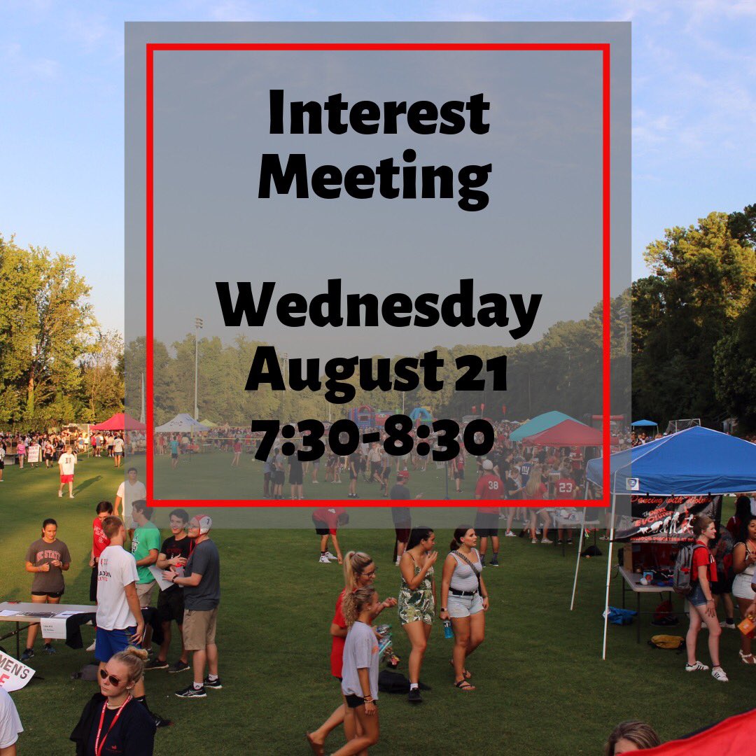 NCStateBassPack's tweet photo. We had a great time meeting everyone at recfest! Don’t forget that we have an interest meeting tomorrow night for anyone thinking about joining the club. The location is Kilgore hall room 159, and there will be pizza and drinks. We look forward to seeing everyone there! https://t.co/12vpXODt75