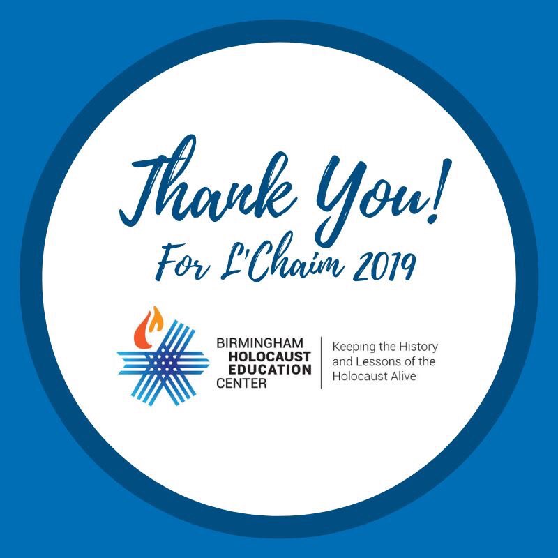 BHECInfo's tweet photo. Thank you @RedMtnTheatre @WVTM13 @ASCbham @b_metro and all of our donors for supporting and attending L'Chaim 2019 . We look forward to staying connected to you ALL throughout the year and make sure to join our mailing list and find our upcoming events at https://t.co/GPAfKXZp8j https://t.co/PrMkg5e4tY