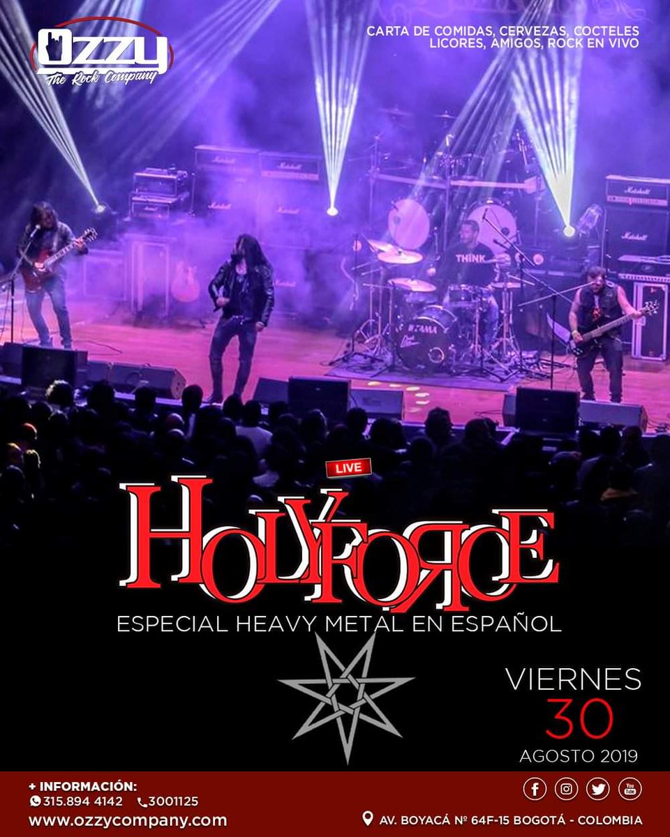 HOLYFORCE_BAND's tweet photo. Para todo nuestros Seguidores que quieran ver un Show único y especial el día 30 de Agosto la cita es en OZZY BAR ROCK https://t.co/V9KyiGfvSY