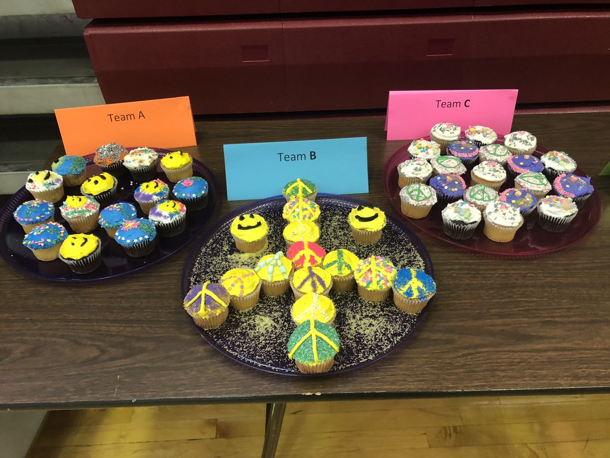 Kindness Cupcakes! Team building, collaboration and creativity!!! A sampling of the goods were sent to <a href="/SafeHarborWC/">Safe Harbor WC</a> @TammiL38 <a href="/bobsox68/">Robert Sokolowski</a>