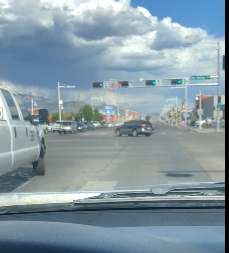 #BREAKINGNEWS: Chaos on one of Albuquerque's busiest streets during rush hour. Witnesses say a man was doing donuts in intersections and shortly after they heard gun shots. Watch witness video on KRQE News 13 at 5:30 and 6pm.