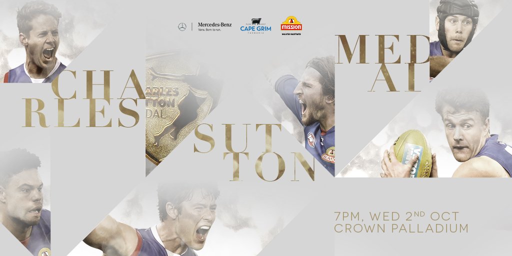 westernbulldogs's tweet photo. Be there when we crown our 2019 Charles Sutton Medallist 🥇

Tickets on sale now: https://t.co/uVd2SYY8av

#MightyWest https://t.co/3dOT1AoN7A