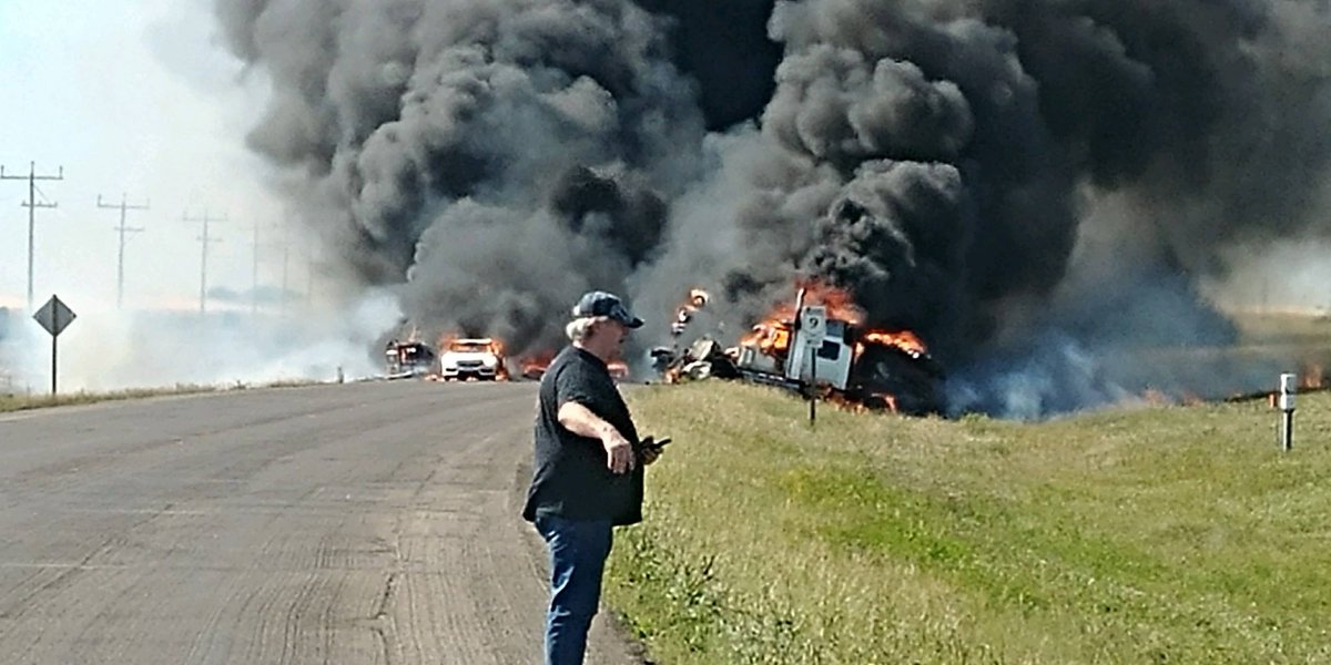 FangirlKelly's tweet photo. My hearts go out to the people impacted by todays crash in Alberta. Its the kind of thing if you saw in a movie you would say they over did it. https://t.co/oSzAc29f9B