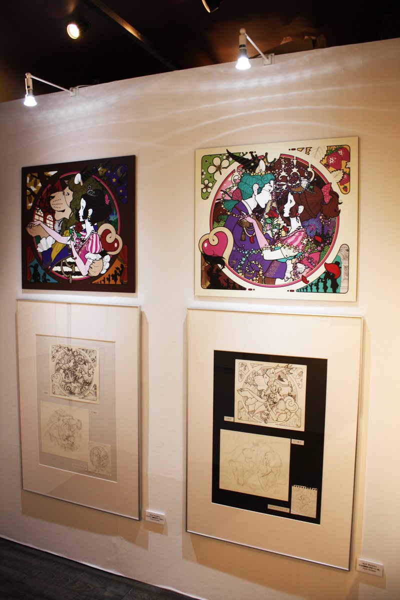 「\今日も元気に中村佑介展@福岡パルコ開催中/ アジカンのジャケはほぼすべて展示。」|中村佑介🎨グラニフ第2弾のイラスト
