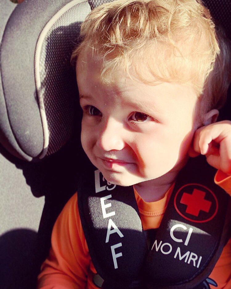Thx jessica for the precious picture! The straps look awesome for ur little guy. Pray it’ll b a huge help,bring peace for u and ur family #deaf #wearables #cochlearimplant #cochlearimplants #deaflife #deafcommunity #deafboymom #deafboys #hardofhearing #hearingloss #car #straps