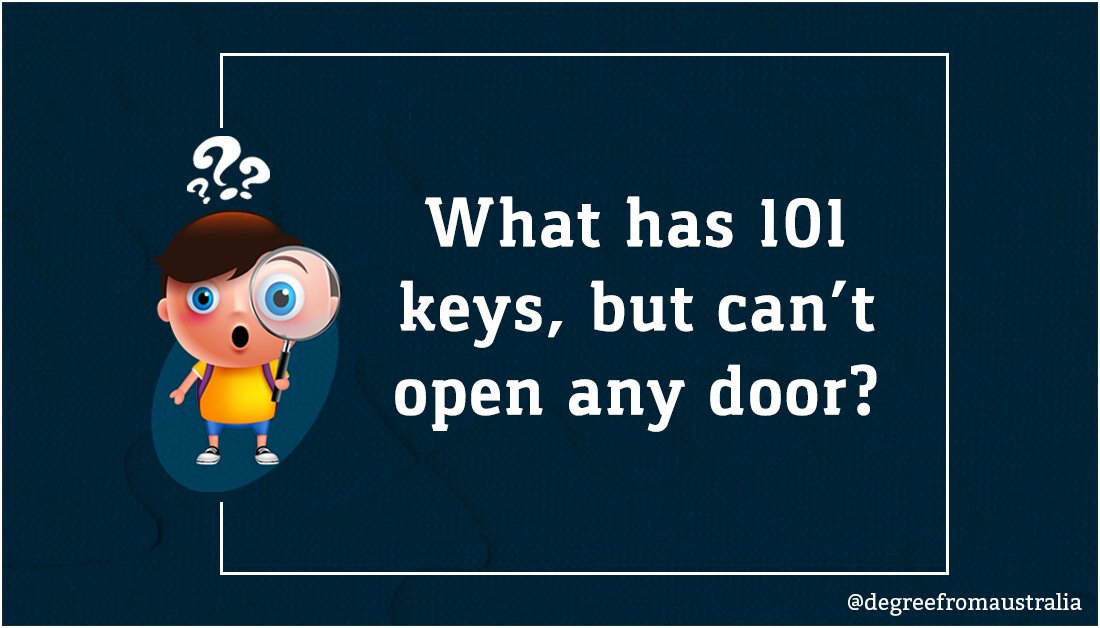DegreeAustralia's tweet photo. Are you a pro at solving riddles? Find the answer to todayโs riddle and comment your answers!
#WednesdayWisdom #Riddle #SolveRiddles #Degreefromaustralia https://t.co/wCNo1Y4DDg