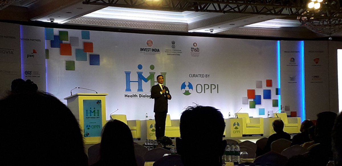 Prathijourno's tweet photo. A Vaideesh,President OPPI, MD India VP,South Asia, Glaxo Smithkline Pharmaceuticals speaking at IMH,Health Dialogue 2019 @ExpHealthcare https://t.co/KW5foOMSDK