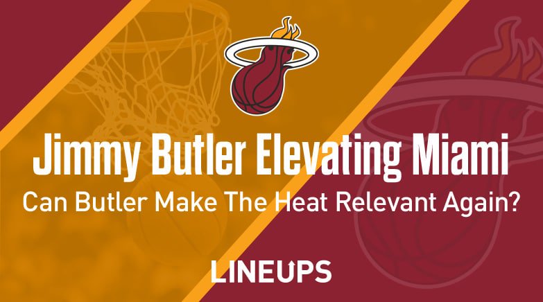 lineups's tweet photo. After 5 seasons of mediocrity can the Heat finally get over the hump  this season??? @ahais777 takes a look at if the addition of Jimmy Butler can make Miami relevant for the first time since LeBron’s departure. https://t.co/bsfvVNT3vF #NBA #NBATwitter #HEATCulture https://t.co/df4Wm4Nyou