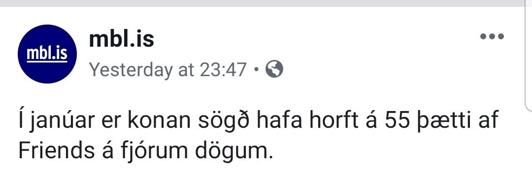 Er það ekki bara normið?