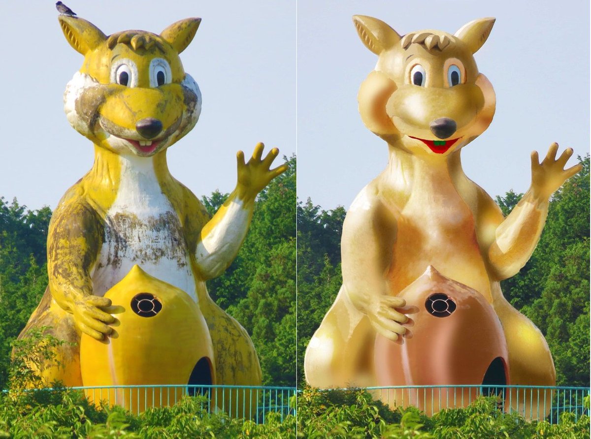 メルヘン村のシンボル「ドン・グリス」が、この度「日本一大きなリスの