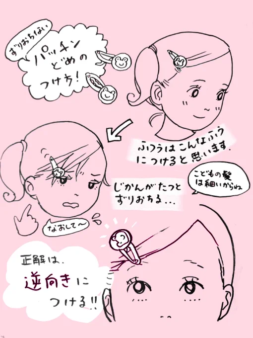 パッチンのつけ方 くっつけ