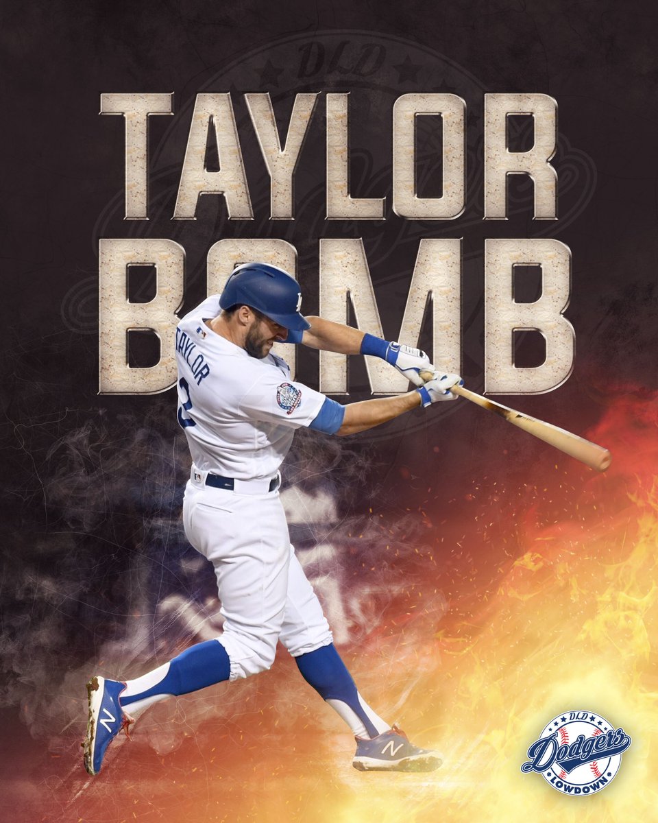 DodgersTailgate's tweet photo. A three run shot by the returning Taylor #TaylorReturns  #TaylorMade #3runshot https://t.co/p4zloJ27rq