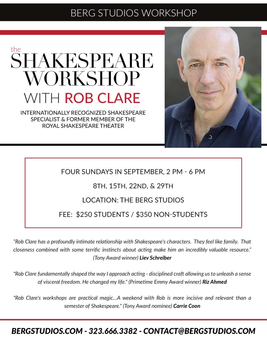 BergStudios's tweet photo. Shakespeare Workshop! https://t.co/pbGixvd2dU