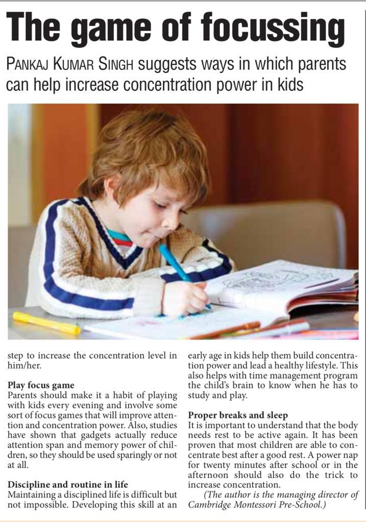 CMPSVimanNagar's tweet photo. Good article by Pankaj Kumar #Pune #kids #montessori https://t.co/tuEuCTKNE9