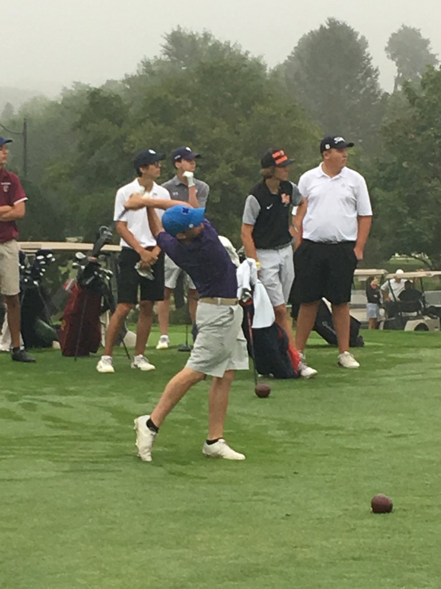 patmchughAD's tweet photo. It was a productive but rainy day for ⁦@NSCDSGolf⁩ They got 2 holes in before competition was called. They are back at it Thursday morning vs ⁦@UHigh_Maroons⁩ https://t.co/45VksETfkJ