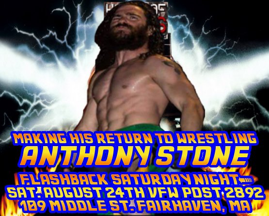 HoBWrestling's tweet photo. Making his return to not only @HoBWrestling but to the sport of #ProWrestling itself, #HardcoreJesus @StoneMan_26 RETURNS to the #SquaredCircle this Saturday night in #FairhavenMA for #FlashbackSaturdayNight!
#HouseOfBricks #ProWrestling #AnthonyStone #WelcomeBack #NewEngland https://t.co/88uWcD8I63