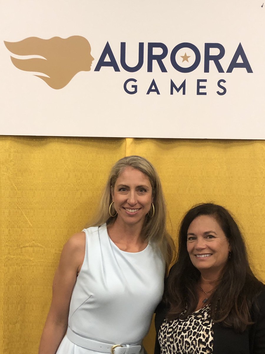 DrKateAckerman's tweet photo. Hanging with the awesome @DrMaraSmith talking about mental and physical health in female athletes at the @AuroraGamesFest #BigRedBrains #GoCornell! https://t.co/kPZMN0pquh