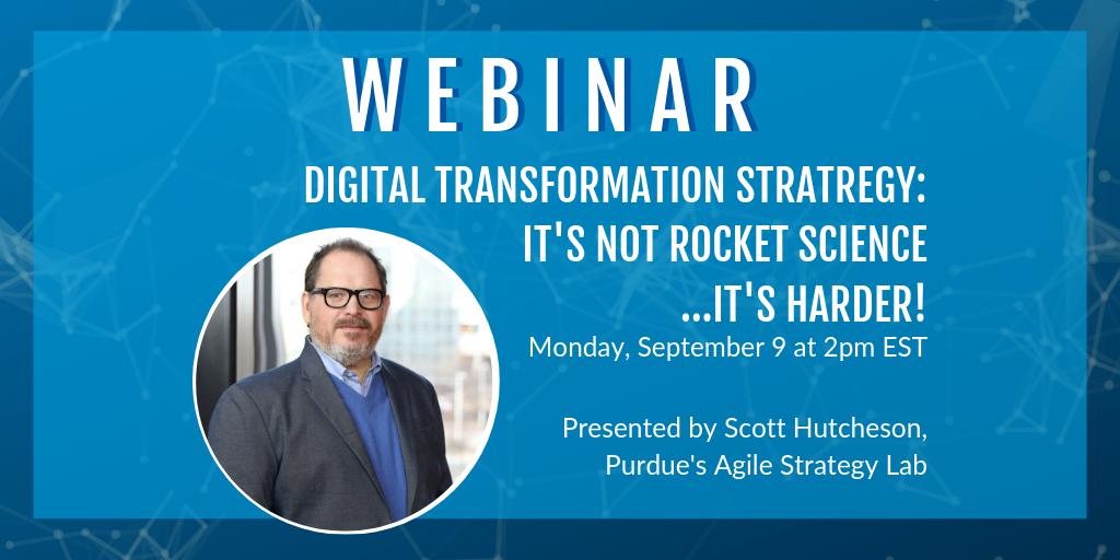 Struggling to implement digital PLM strategies and make the transition to Industry 4.0.? You are not alone. Join <a href="/agilelabpurdue/">Agile Strategy Lab</a>'s @jshutch64 to learn how Strategic Doing can help! Register today at bit.ly/2JSL3hv #digitalenterprise #strategicdoing #PLM #changemanagement