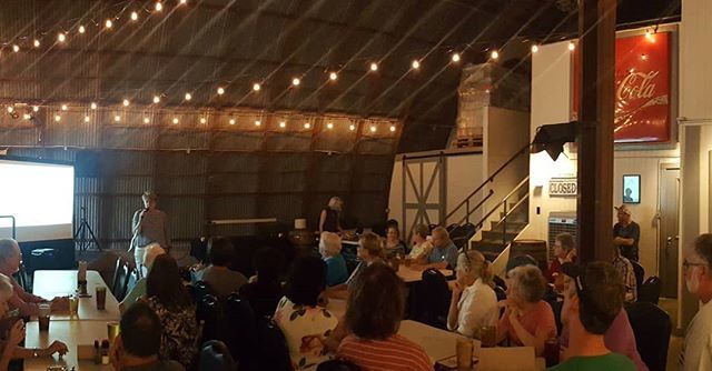 LibraryJohnson's tweet image. Talking #traditions in a #smalltown.  STEM #bookclub 
Great turn out, thanks #pecanstreetbrewing for hosting and Julie Storer for speaking. ift.tt/2NroQJH