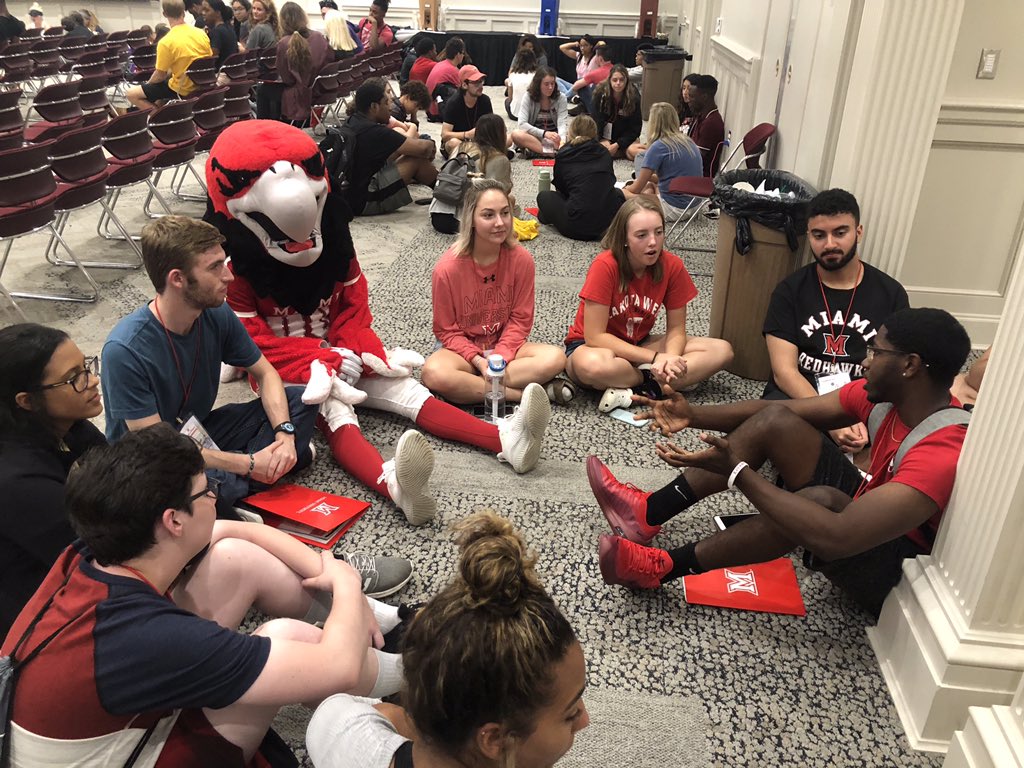 RenateJCrawford's tweet photo. Was great to welcome #MiamiOH2023 to #MADE2019. @PresGreg and I look forward to being part of your @miamiuniversity journey. https://t.co/pU1zAFUenR